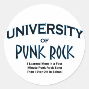 music-punk rock classic round sticker
