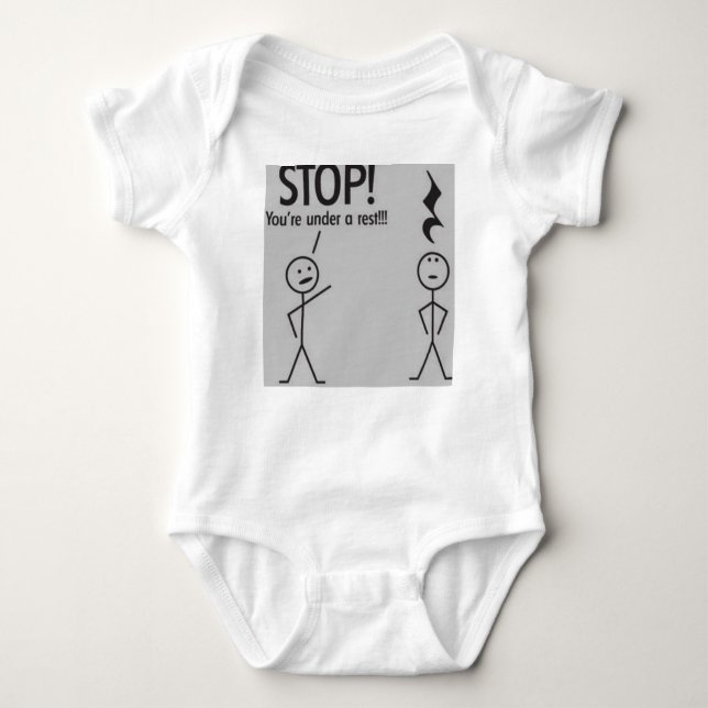 Music Puns Baby Bodysuit (Front)