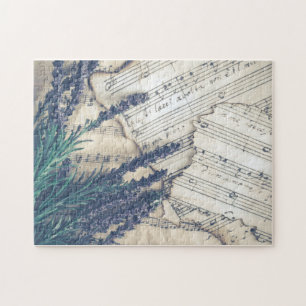 Music Puzzle with Lavender