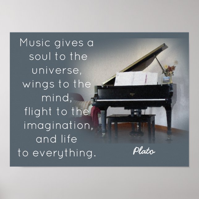Music Quote - Plato - Art Print (Front)