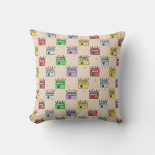 Music Radio Pattern Cushion