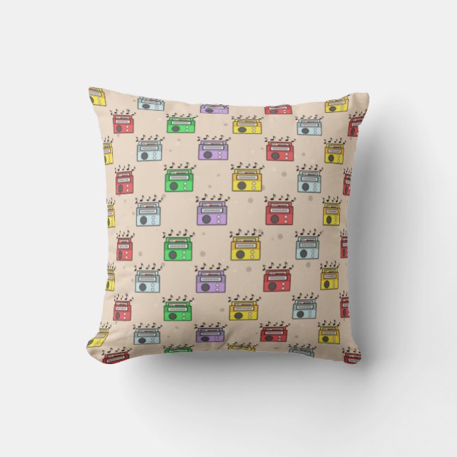 Music Radio Pattern Cushion (Front)