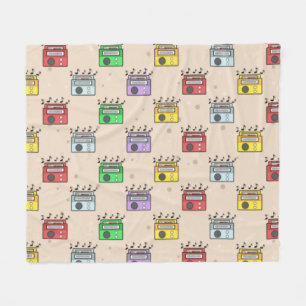 Music Radio Pattern Fleece Blanket
