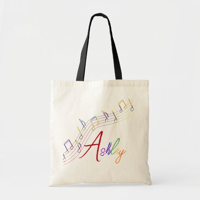Music Rainbow Personalised Bag (Front)