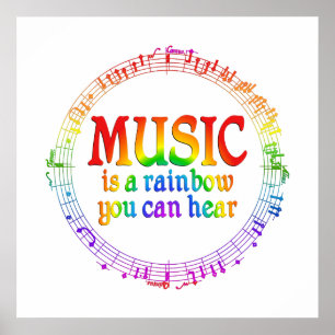 Music Rainbow Poster
