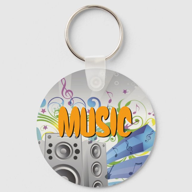 Music - Rainbow Sound Key Ring (Front)