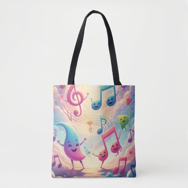 Music Rainbow Tote Bag (Front)
