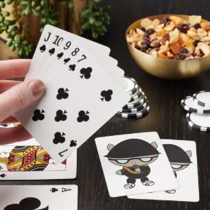 Music Rapper Cat Cute Playing Cards
