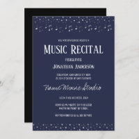 Music Recital Elegant Silver