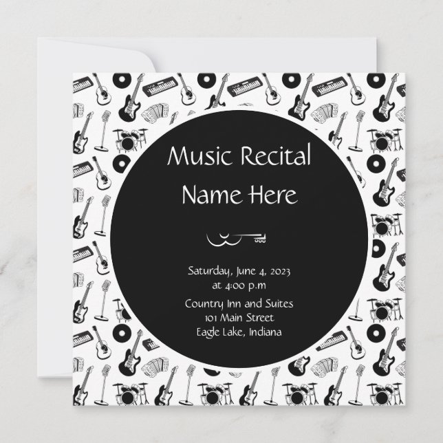 Music recital invitation (Front)