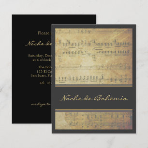 Music Recital or Concert Sheet Music Invitation