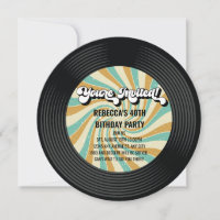 Music Record | Vintage Birthday Invitation