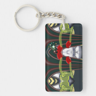 Music Red Eighth Notes Key Ring