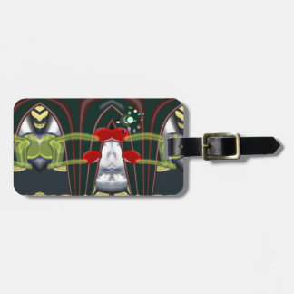 Music Red Eighth Notes Luggage Tag