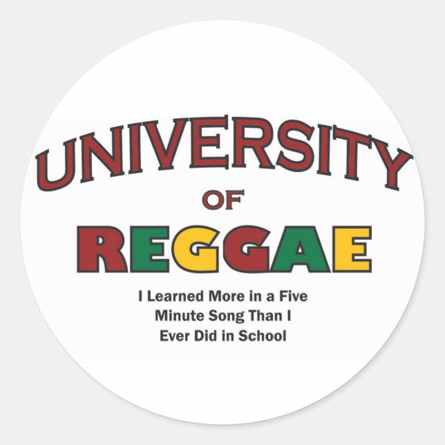 MUSIC-REGGAE CLASSIC ROUND STICKER (Front)