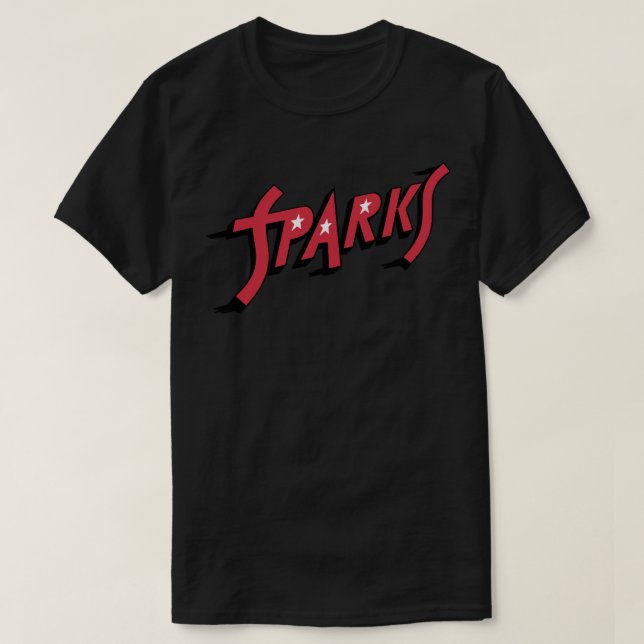 Music Retro Sparks Red Stars Band T-Shirt (Design Front)
