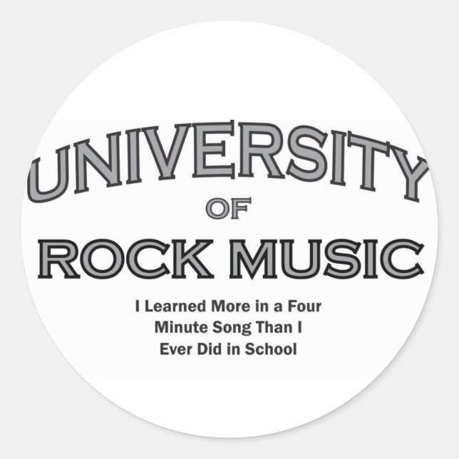MUSIC-ROCK MUSIC CLASSIC ROUND STICKER (Front)