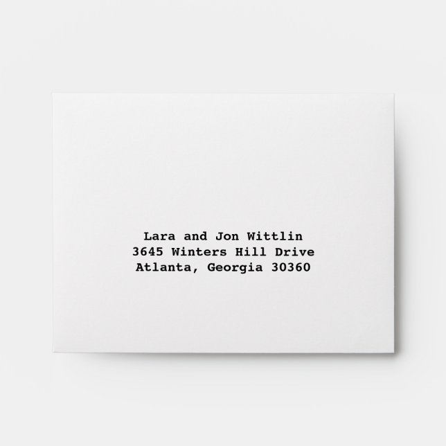 Music Rock Star RSVP Envelope (Front)