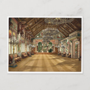 Music room, Neuschwanstein Castle, Upper Bavaria, Postcard