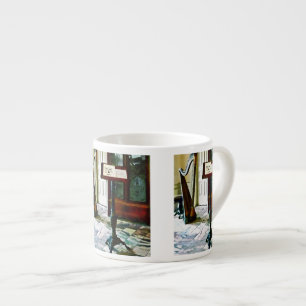 Music Room With Harp Espresso Cup