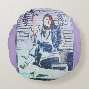 Music Round Cushion
