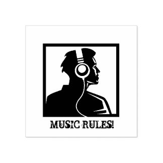 Music rules rubber stamp