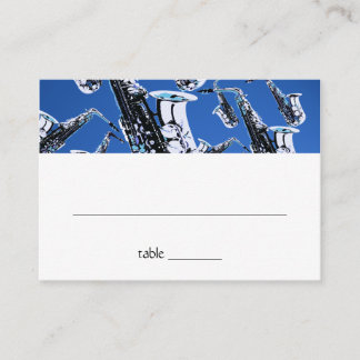 Music Saxophone Bar Mitzvah Seating Card