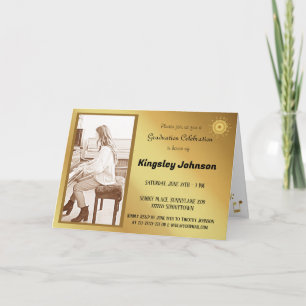 Music School elegant Graduation Invitation