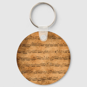 Music score keychain