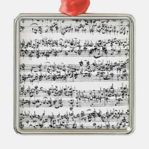 Music Score of Johann Sebastian Bach Metal Tree Decoration