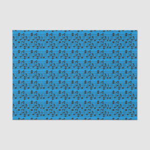 Music sheet blue and black