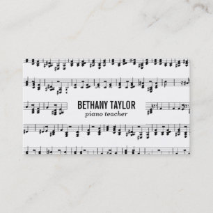 Music Sheet Business Card