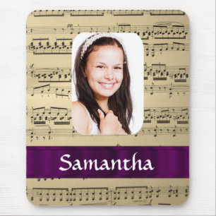 Music sheet personalised photo template mouse pad