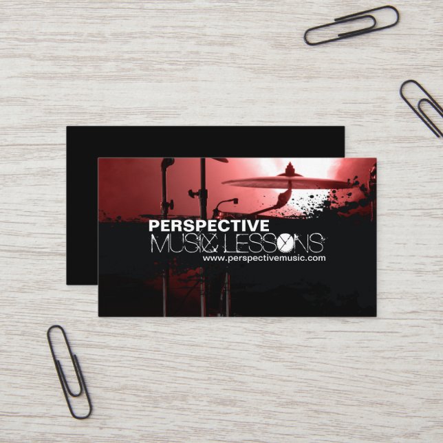 Music Shoppe / Drummer Business Cards (Front/Back In Situ)