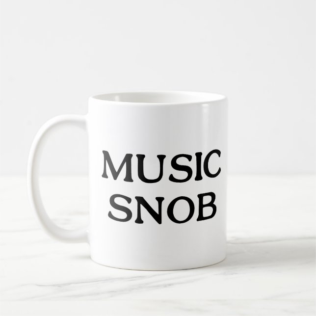 Music Snob Coffee Mug (Left)