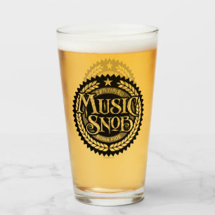 Music Snob - funny music lover Glass