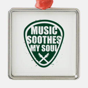 Music Soothes My Soul Metal Ornament