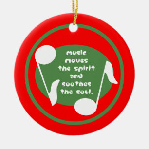 Music Soothes the Spirit Ceramic Ornament