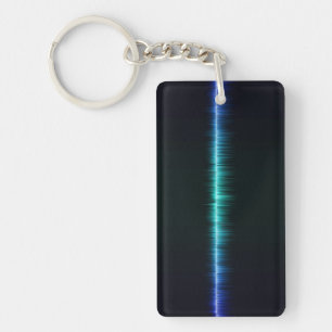 music sound waves science volume key ring