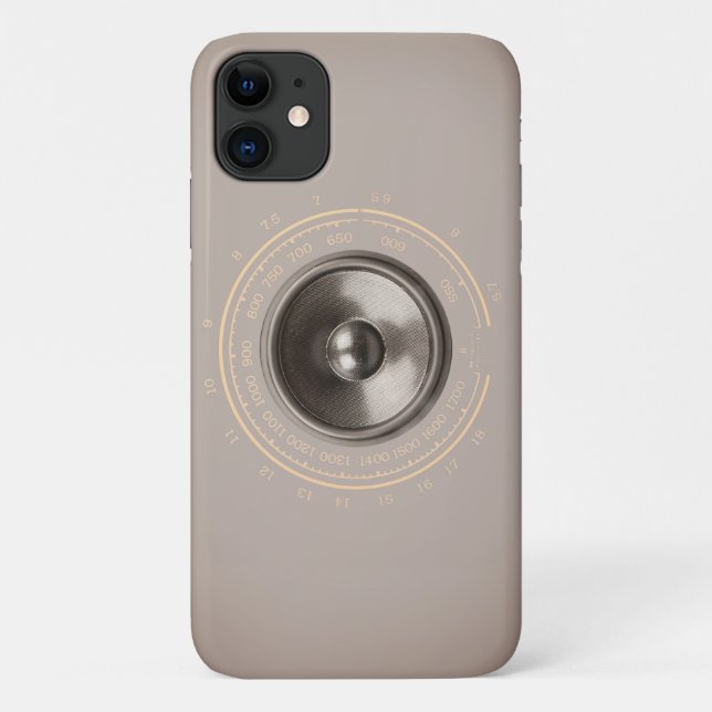 Music speaker and retro radio dial Case-Mate iPhone case (Back)