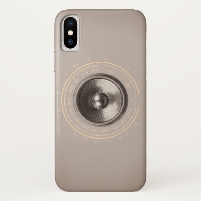 Music speaker and retro radio dial Case-Mate iPhone case (Back)