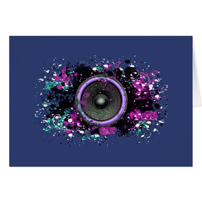 Music speaker and splattered paint (Front Horizontal)
