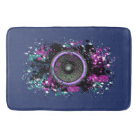 Music speaker and splattered paint