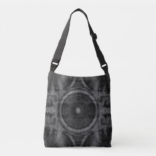 Music speaker on a cracked wall crossbody bag