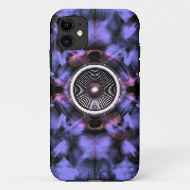 Music speaker on a purple background Case-Mate iPhone case (Back)