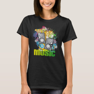 Music Speaker Party Ghettoblaster DJ Set T-Shirt