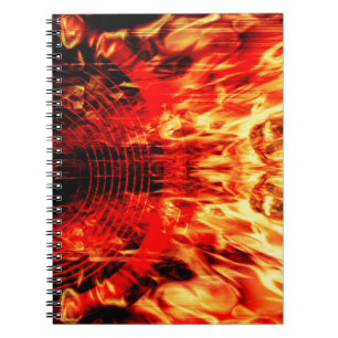 Music speaker with flames notebook