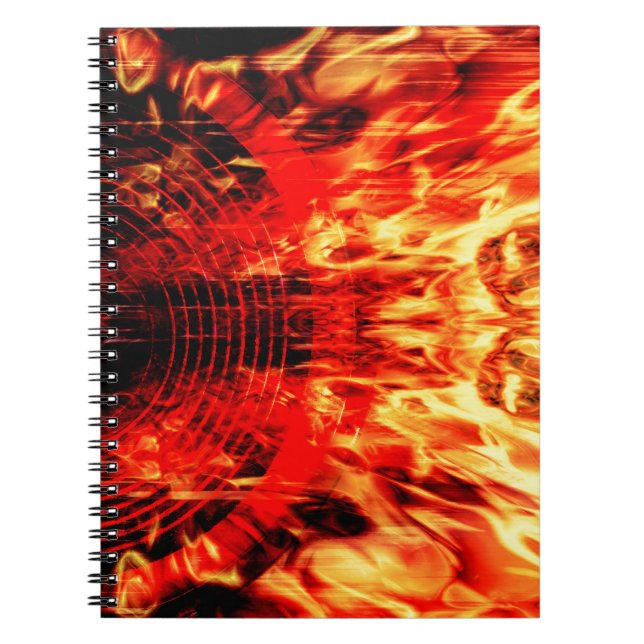 Music speaker with flames notebook (Front)