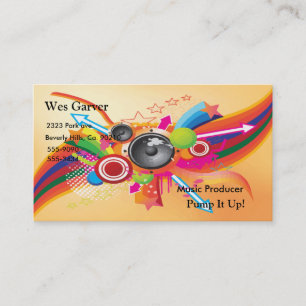 Music Speakers, Stars,Rainbow Business Card