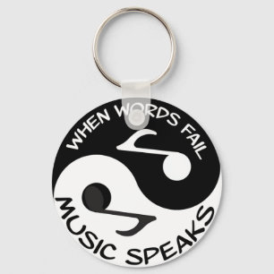 Music Speaks Key Ring